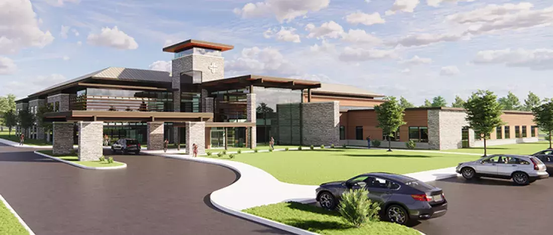 Building rendering for new Union Medical Center hospital construction